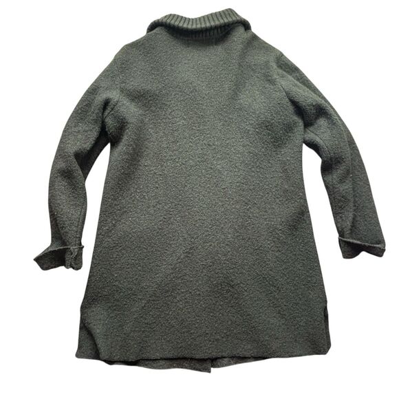 VTG Centigrade 100% Wool Sweater Coat Womens M Green Deep Pockets Snaps EUC - Picture 3 of 16